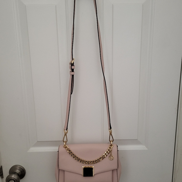 Michael Kors Pink Crossbody Bag Soffiano Leather EUC - Picture 8 of 10